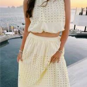 Elegant Cream Skirt Set for Women